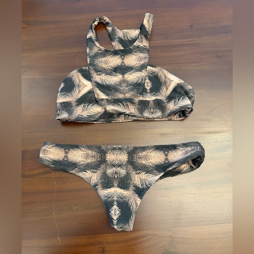 STONE FOX SWIM Rare Palm Venice Bikini Set